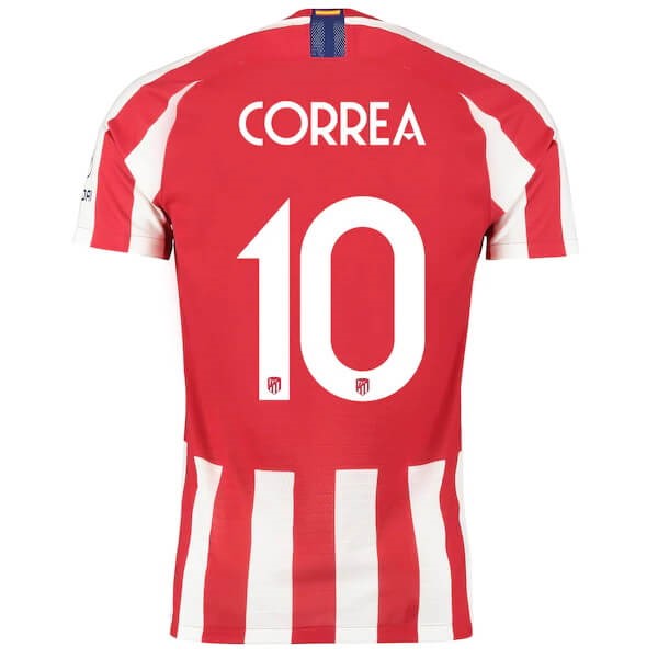 Tailandia Camiseta Atletico Madrid NO.10 Correa Primera equipación 2019-2020 Rojo